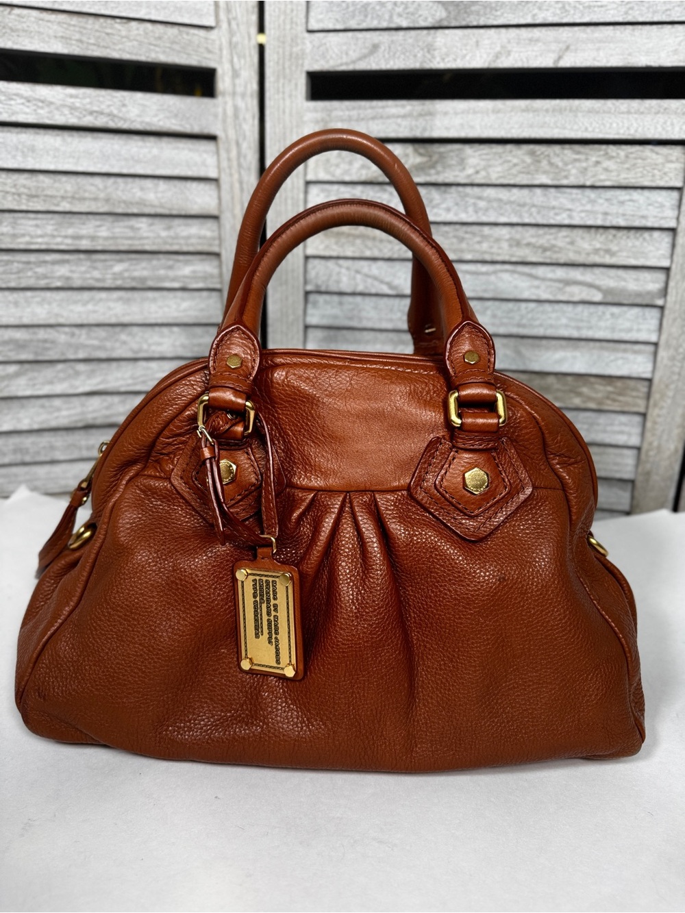 Marc by Marc Jacobs Classic Q Baby Groovee Brown Leather Satchel Bag